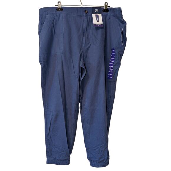 NWT GAP Twill Jogger Womens Size 3X Blue Mid Rise Fly Front Elastic Back NWT - Picture 1 of 5